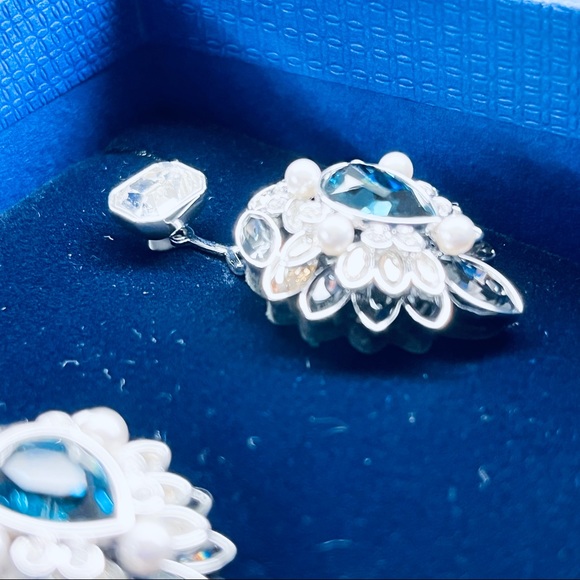 SWAROVSKI EARRINGS PHODIAM PLATED 5239856 DMUL/RHS PE 3.5 CM